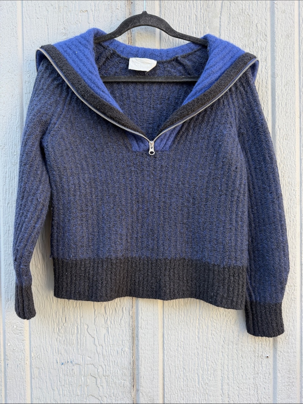 Everlane Women's The Luxe Teddy Half Zipper Wool Sweater Size: S